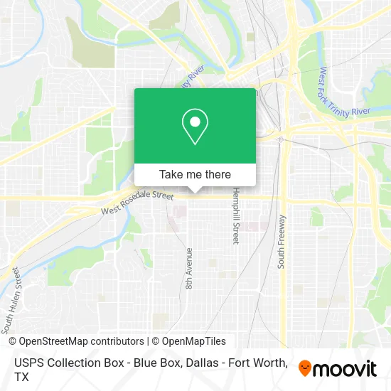 Mapa de USPS Collection Box - Blue Box