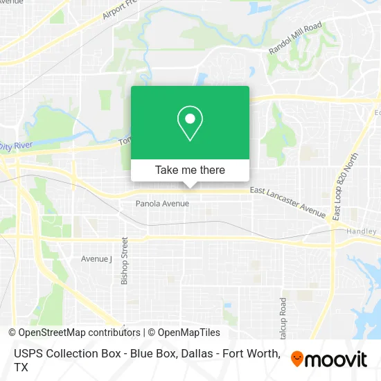 USPS Collection Box - Blue Box map