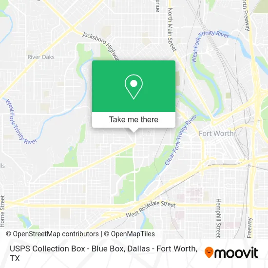 USPS Collection Box - Blue Box map