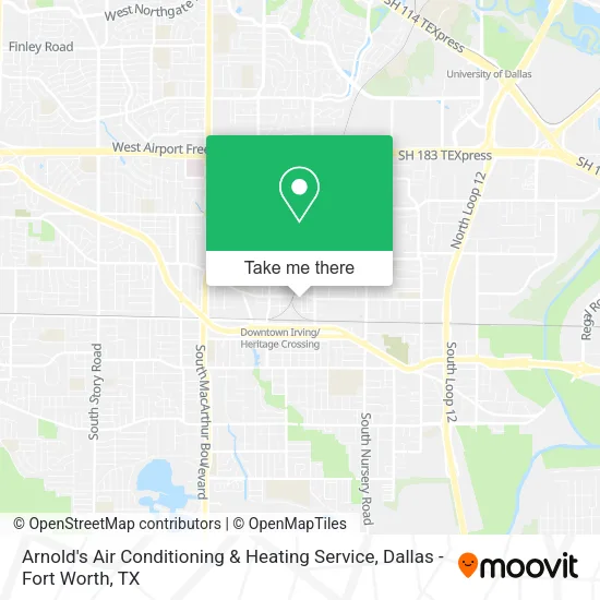 Arnold's Air Conditioning & Heating Service map