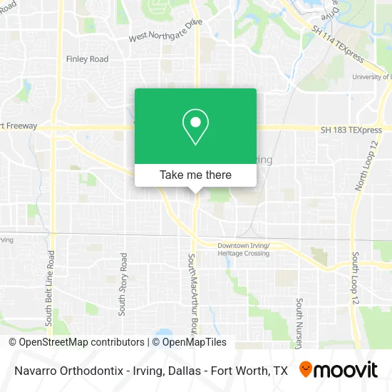 Navarro Orthodontix - Irving map