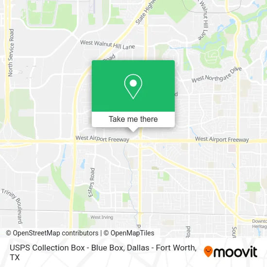 USPS Collection Box - Blue Box map