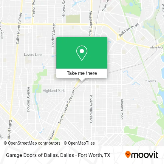 Mapa de Garage Doors of Dallas
