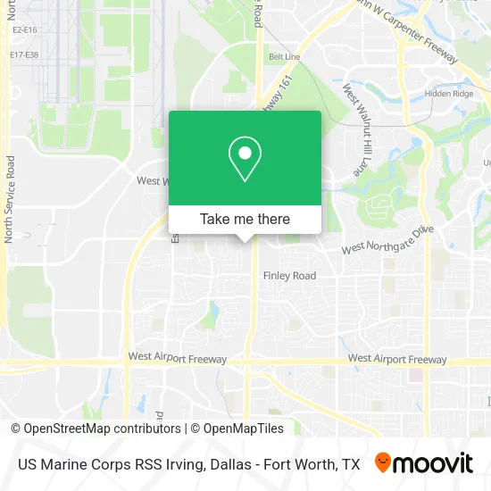 US Marine Corps RSS Irving map