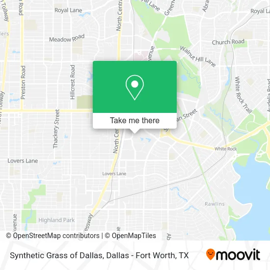 Synthetic Grass of Dallas map