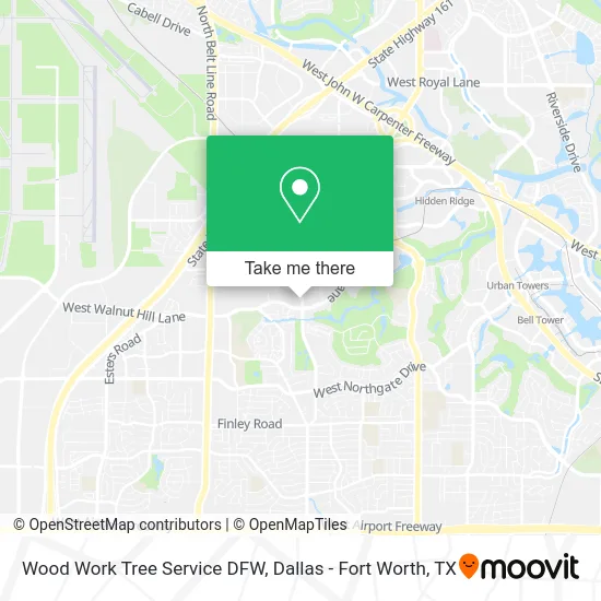 Wood Work Tree Service DFW map