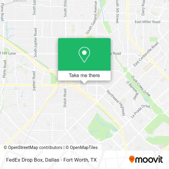 Mapa de FedEx Drop Box