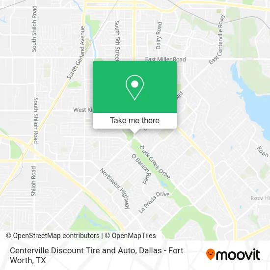 Centerville Discount Tire and Auto map
