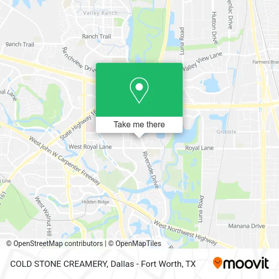 COLD STONE CREAMERY map