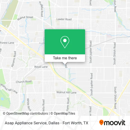 Mapa de Asap Appliance Service