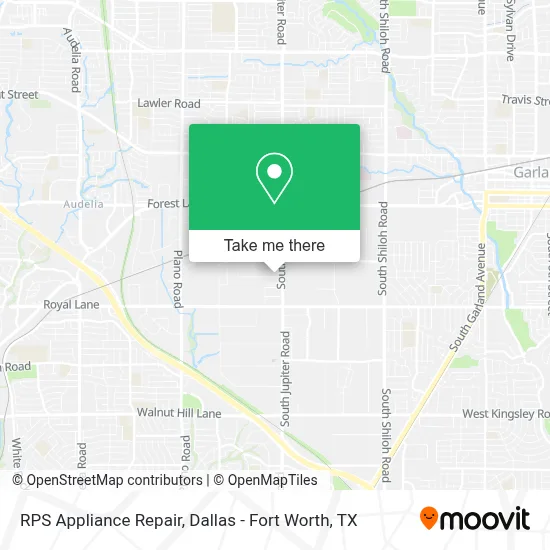 RPS Appliance Repair map