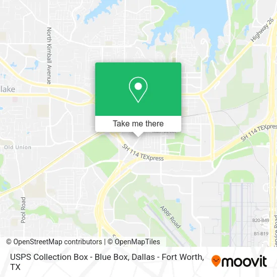 Mapa de USPS Collection Box - Blue Box