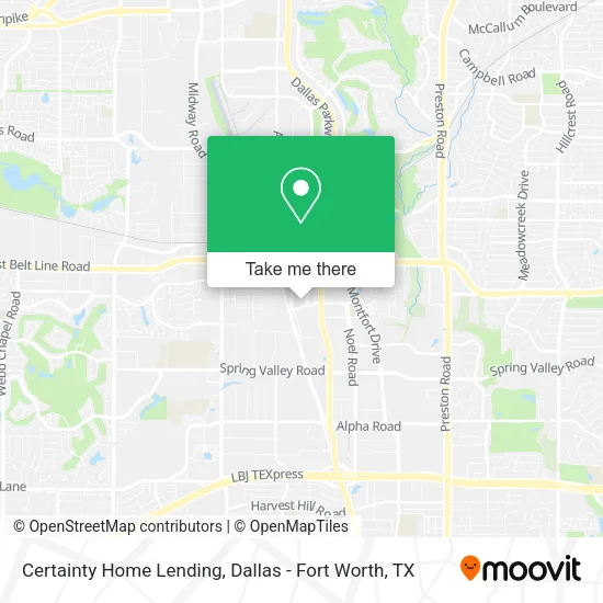Mapa de Certainty Home Lending