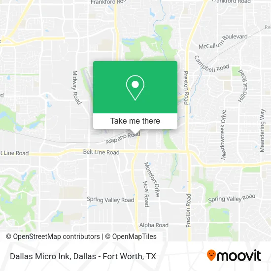 Mapa de Dallas Micro Ink