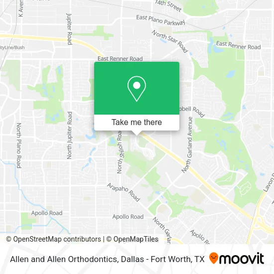 Allen and Allen Orthodontics map