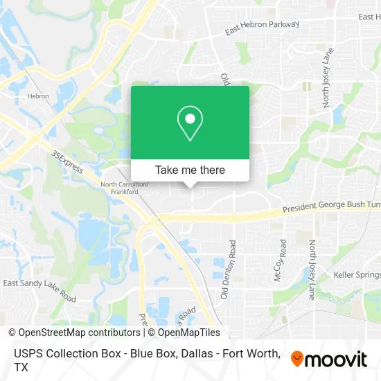 USPS Collection Box - Blue Box map