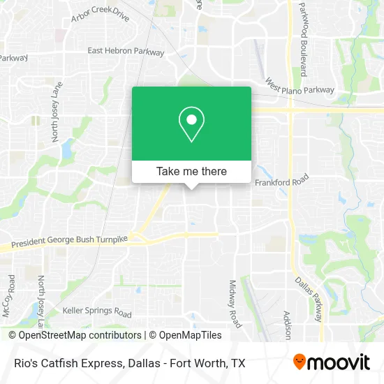 Rio's Catfish Express map