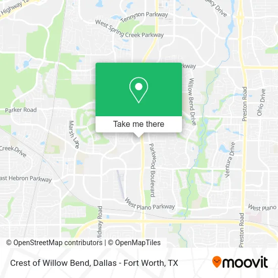 Mapa de Crest of Willow Bend
