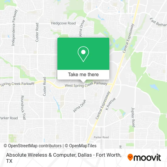 Absolute Wireless & Computer map