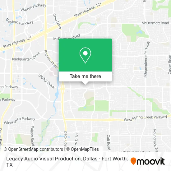 Legacy Audio Visual Production map