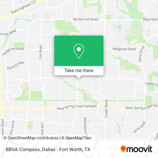 BBVA Compass map
