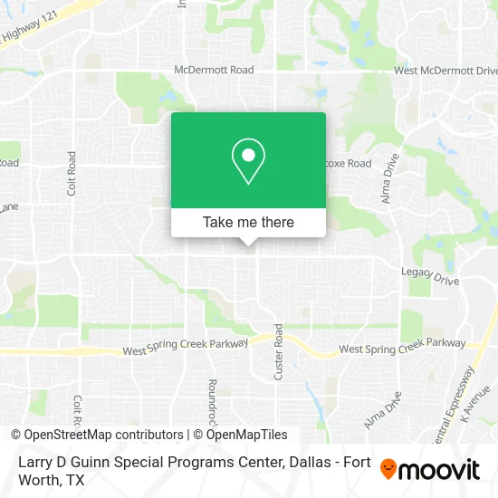 Larry D Guinn Special Programs Center map