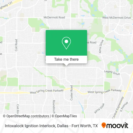 Mapa de Intoxalock Ignition Interlock