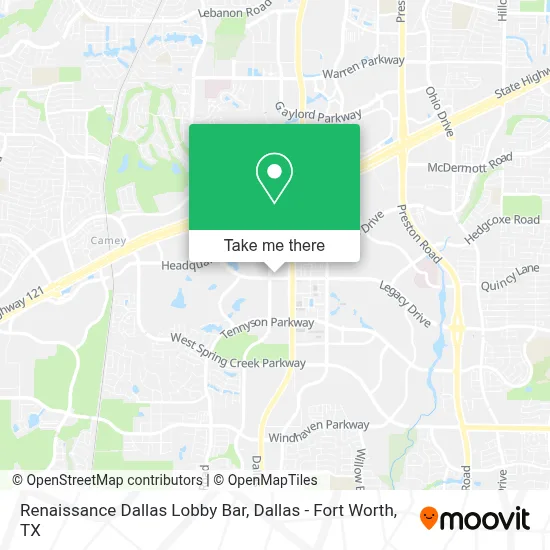 Renaissance Dallas Lobby Bar map