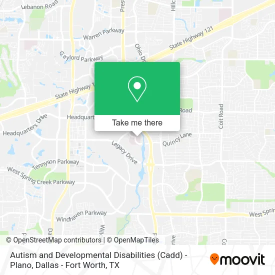 Autism and Developmental Disabilities (Cadd) - Plano map
