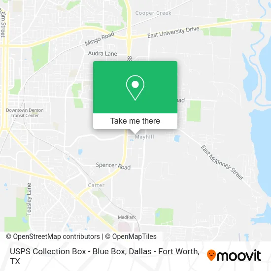 Mapa de USPS Collection Box - Blue Box