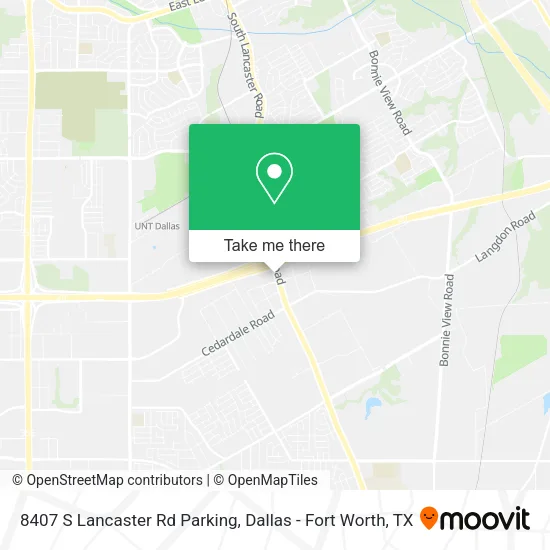Mapa de 8407 S Lancaster Rd Parking
