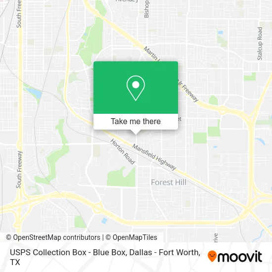 Mapa de USPS Collection Box - Blue Box