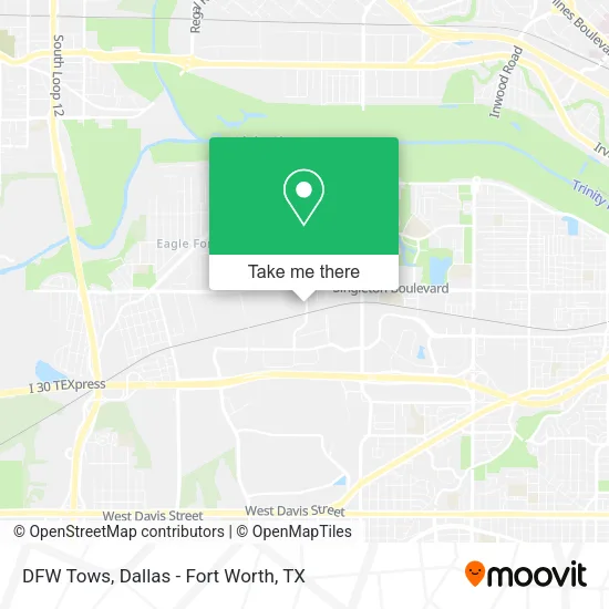 DFW Tows map