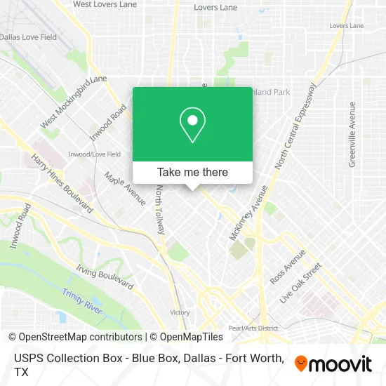 USPS Collection Box - Blue Box map