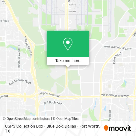 USPS Collection Box - Blue Box map