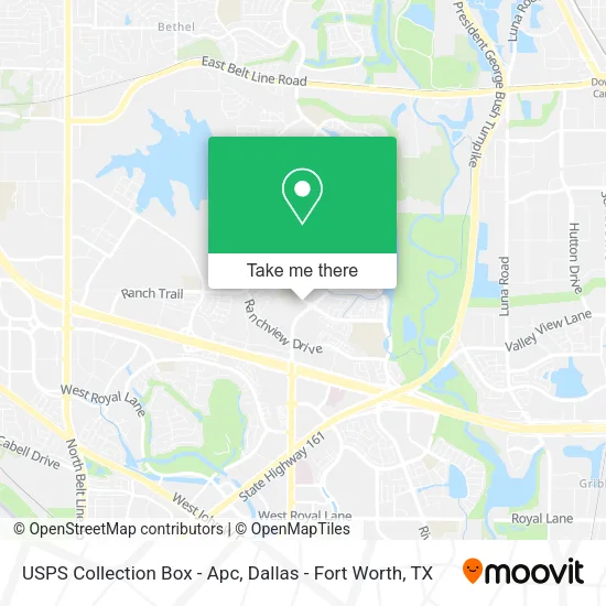 USPS Collection Box - Apc map
