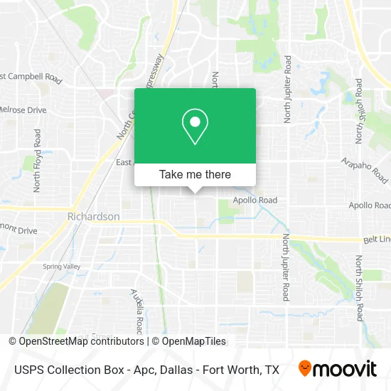 USPS Collection Box - Apc map
