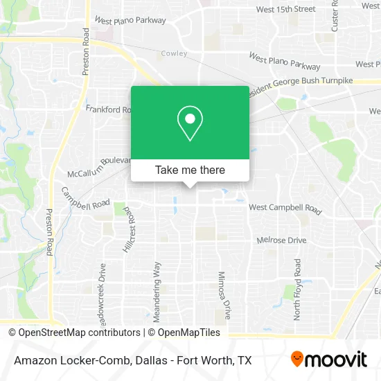 Amazon Locker-Comb map