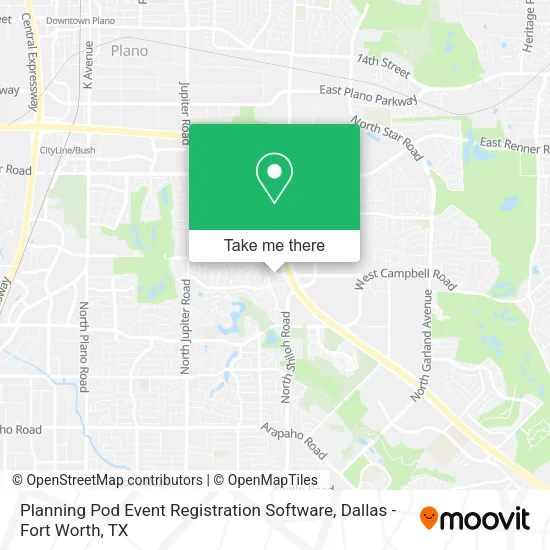 Planning Pod Event Registration Software map