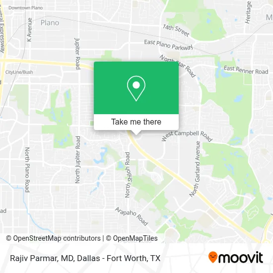 Rajiv Parmar, MD map