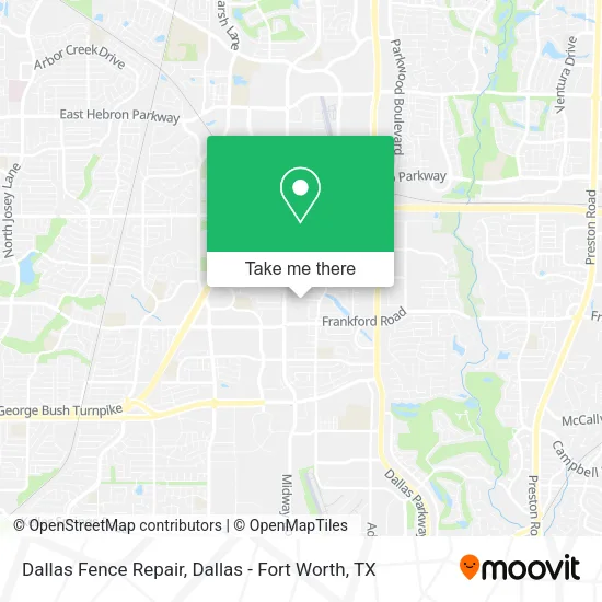 Dallas Fence Repair map