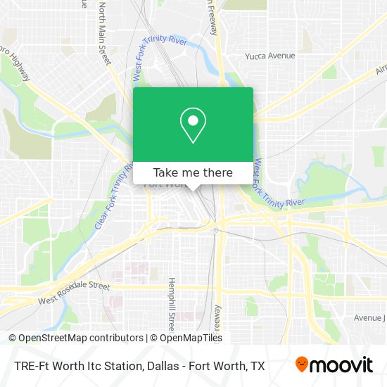 TRE-Ft Worth Itc Station map