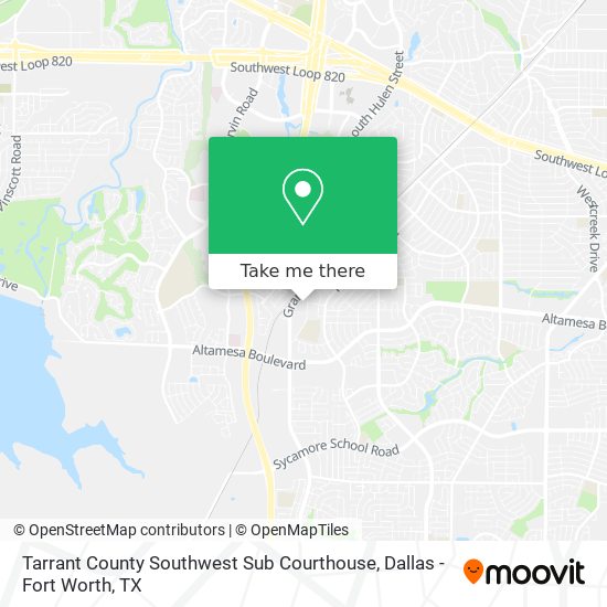 Tarrant County Southwest Sub Courthouse map