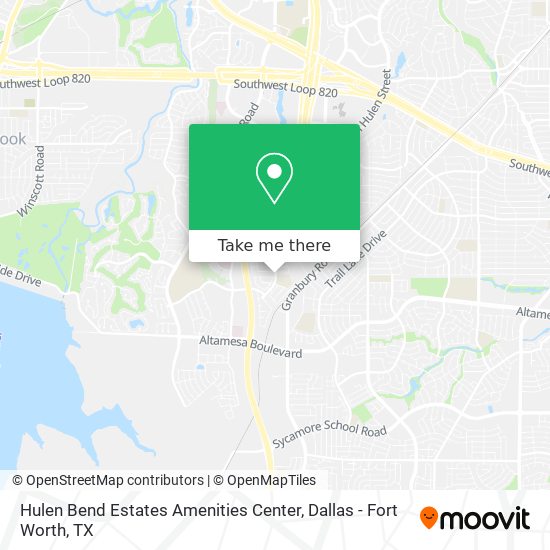 Hulen Bend Estates Amenities Center map