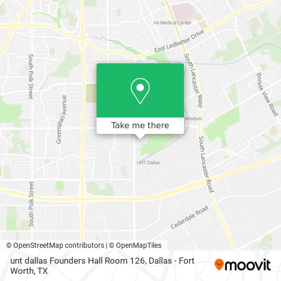 unt dallas Founders Hall Room  126 map