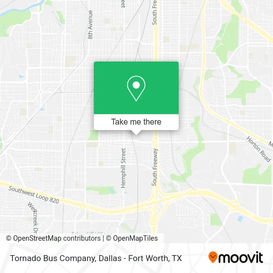 Mapa de Tornado Bus Company