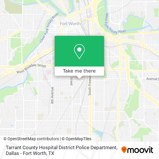 Tarrant County Hospital District Police Department map