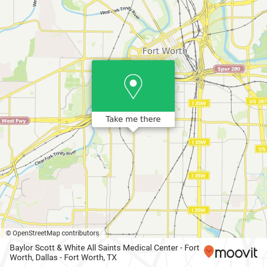 Mapa de Baylor Scott & White All Saints Medical Center - Fort Worth