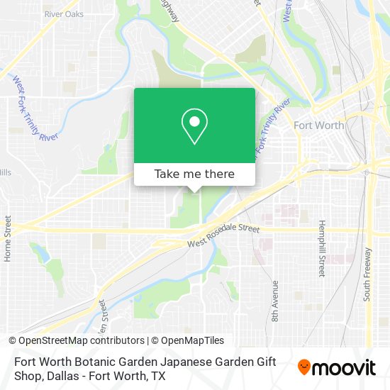 Fort Worth Botanic Garden Japanese Garden Gift Shop map