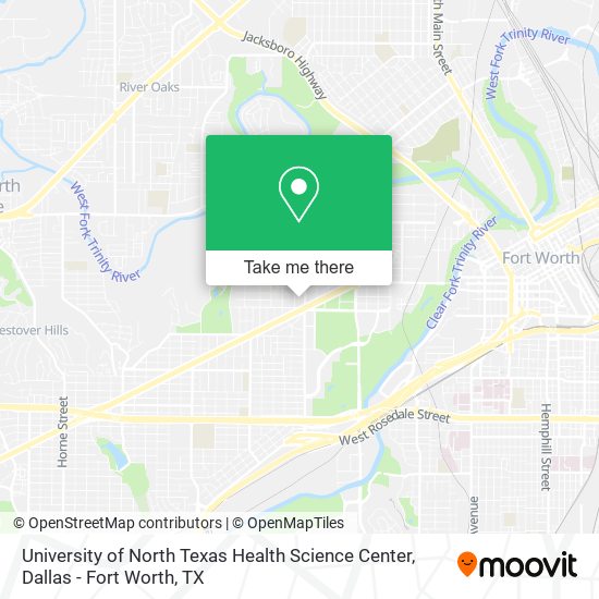 Mapa de University of North Texas Health Science Center